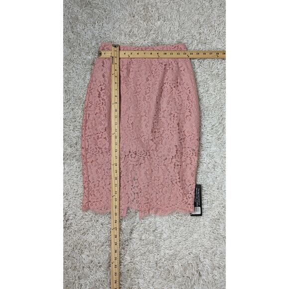 Keepsake The Label Bright Night Lace Pencil Skirt Rose Pink Size Small - Picture 6 of 9